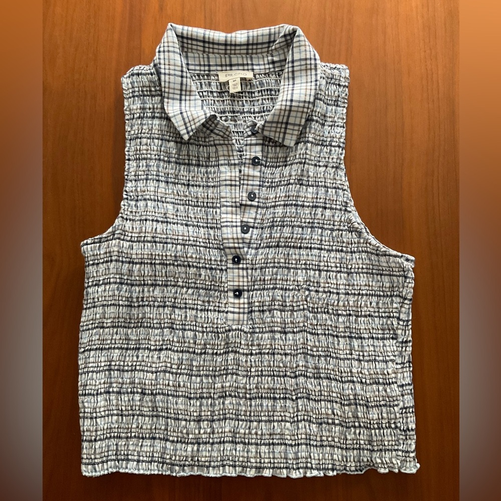 Anthropologie Pilcro Sleeveless Shirred Top, NWOT - Picture 7 of 7